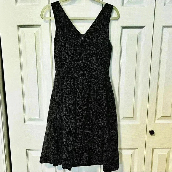 Moon Collection Black Pink Polka Dot Fit & Flare Dress Size Medium - Picture 6 of 7